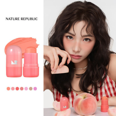 3-Sec Finish Blush Melting Stick 7 Types Blush/Shading/Glitter +(Free) Bread Puff