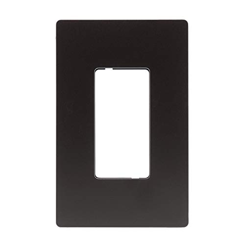 Legrand radiant Screwless Wall Plates for Decorator Rocker Outlets, 1-Gang, Black, RWP26BKCC6