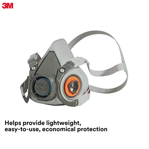 3M Half Facepiece Reusable Respirator 6300/07026(AAD), Respiratory Protection, Large (Pack of 1)