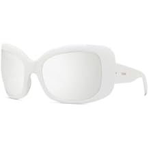 Designer Women's Geometric Sunglasses Celine CL40224I25C Silver Mirror Lenses