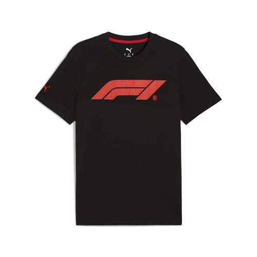 PUMA Mens Formula 1 Essentials Logo T-Shirt, Black SS25, Small F1 Ess Logo Tee 180G