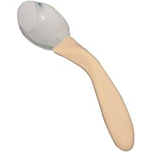 Homecraft Caring Cutlery, Ivory Handle Right Handed Spoon (Eligible for VAT Relief in The UK) Ergonomic Stainless Steel Eating Utensil, Silverware for Weak Grip, Elderly, Disabled, Handicapped