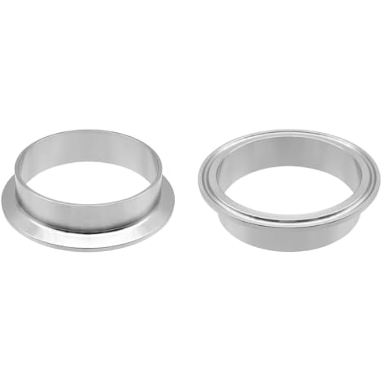 3 Inch Tri Clamp Ferrule for 3 Sanitary Tri-Clamp Fittings 304 Stainless Steel TC Short Weld Ferrules 2PCS