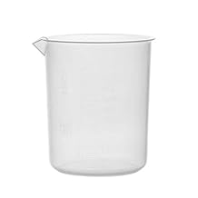 EISCO Plastic Beaker, 1000ml - Polypropylene Plastic - Raised Graduations, Tapered Spout - Euro Design