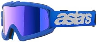 Alpinestars Vision Youth MX ATV MTB Off Road Goggle Blue - Mirror Blue Lens