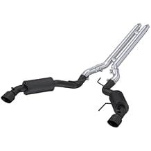 MBRP S7277BLK 3" Cat Back, Dual Split Rear, Street Version Exhaust System with 4.5" Tips (Black Coated)