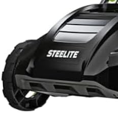 STEELITE 13-Inch 2-in-1 Electric Dethatcher & Scarifier, 8-Gallon Removable Collection Bag, 4-Position Height Adjustment, Powerful 12-Amp Motor for Healthier Lawns- Blue