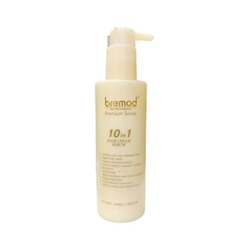 Bremod Premium Series 10-in-1 Hair Cream Serum, 210ml, Anti-Frizz Treatment with UV Protection, Hydrating, Strengthening,