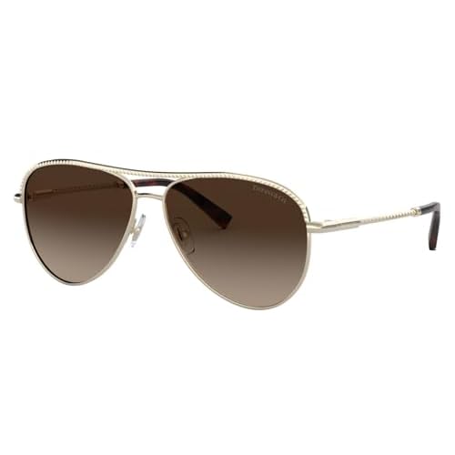Tiffany & Co. Tiffanay TF3062-60213B Sunglasses Pale Gold w. Brown Lens 57mm