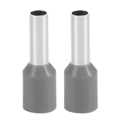 XHF 500 PCS AWG 124.0mm2 Wire Ferrules Insulated Copper Crimp Connectors, Crimp Pin Cord End Terminals Grey