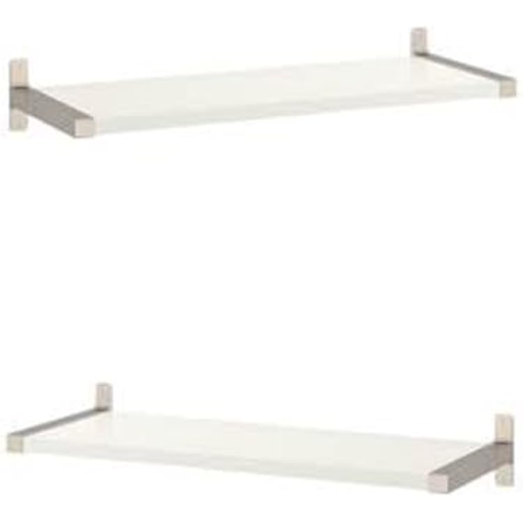 Ikea Floating Wall Shelf, White 2, White