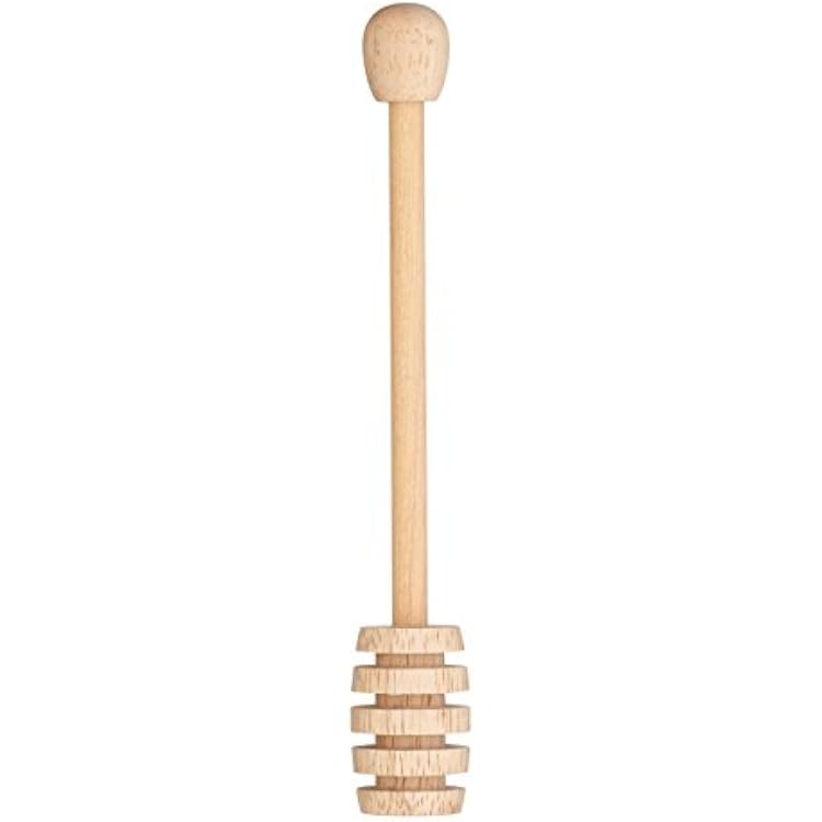 KitchenCraft Honey Dipper, Smooth Wood, 16 cm