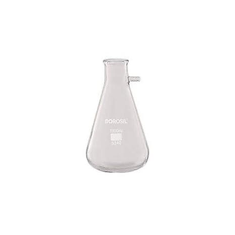 Borosil Bolt Neck Filtration Flasks with Tubulation, 5L (5000mL), 2/CS