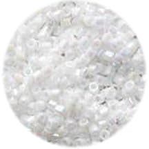 Miyuki Delica 11/0 Cylinder Seed Beads - White Pearl AB - DB0202 5 Grams