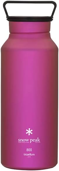Snow Peak Titanium Aurora Water Bottle, Pink, 27 Oz