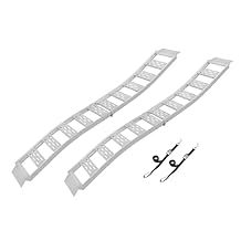 CargoSmart Aluminum Fixed S-Curve Ramp with Treads (2pk) Easily and Safely Load and Unload Your Light Equipment, Lawn Tractors, ATVs and More, 1,500 lb. Capacity, 12 W x 90 L