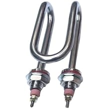 220V Heater Element Stainless Steel/Copper Immersion Water Boiler Heater Pipe Tubular Heating Resistor 2KW/2.5KW Cheerfully(Stainless Steel,2KW)
