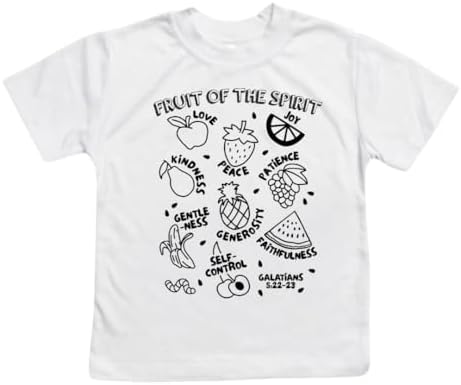 Fruit Of The Spirit Toddler Christian Shirt For Kids, Jesus Christian T-shirts For Kids, Toddler Girl or Boy Christian Clothes, Christian Gifts, Bible Verse T-Shirt, Christian Baby Bodysuit infant