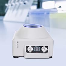 110V 4000RPM Lab Benchtop Centrifuge Machine Electric, Capacity 10 ml x 6 Desktop Laboratory Centrifuge Machine with 0~99.99min Timing & Cover & Adjustable Speed, Low Noise
