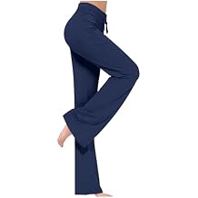Lastesso Leggings for Women Leggings Comfortable Palazzo Yoga Tights Pants High Wiast Drawstring Relaxed Fit Fall Clothes