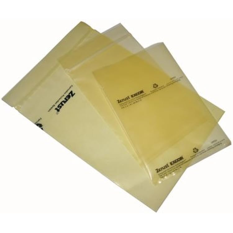 Zerust Rust Prevention Multipurpose Poly Bag with Plain Closure with Corrosion Prevention and Protection - 12 x 18 - Pack of 6 - Made in the USA