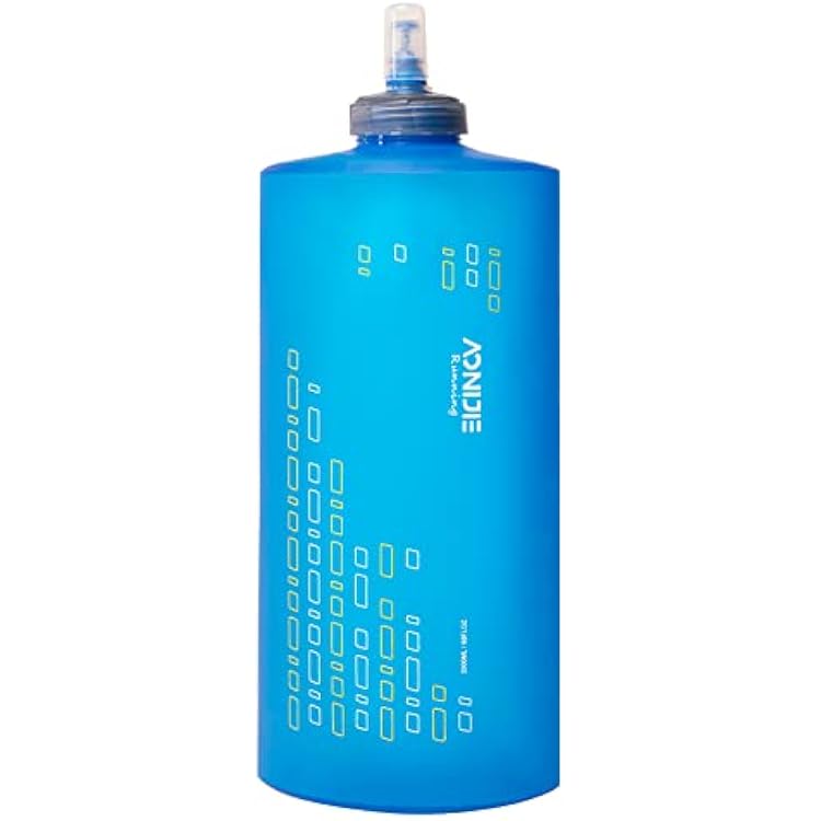 AWKSPORTS 12L Soft Flask, TPU Water Reservoir Flask with Water Filter, Handheld BPA Free Hydration Soft Water Bottle for Outdoor Running Camping Hiking Climbing 2L