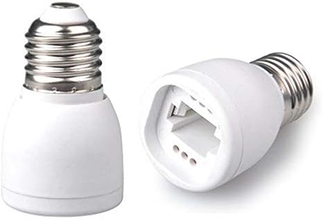 3pcs B22 E26 E27 to G23 Lamp Base Adapter E27 to G24 Adapter E27 to G23, fit Both 2pin and 4pin Don't fit GX23,NO Ballast Inside. Physically Change Contact (E26/E27 to G24 G23)