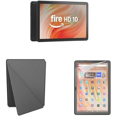 Amazon Fire HD 10 Convenience Bundle with Case and Screen Protector (32GB, Black)