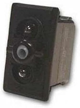 Rocker Switch Body Lighted, ON/Off/ON, DPDT, 12 V