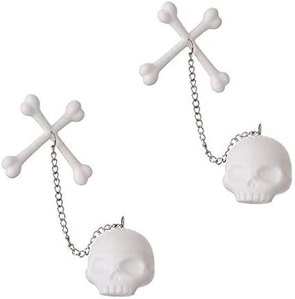 Coolrunner 2 pcs Silicone Tea Bones Skull Tea Infuser Filter