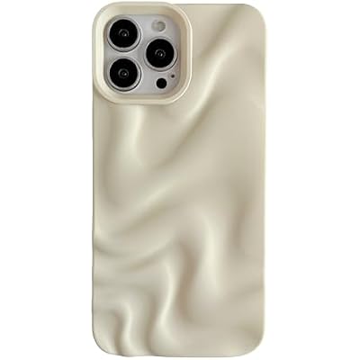 Caseative for iPhone 13 Pro Max Case,Water Ripple Pattern Wave Phone Case White