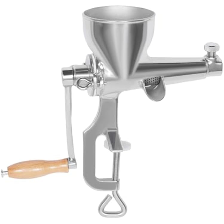 Manual Wheatgrass Juicer, Stainless Steel Wheatgrass Extractor Juicing Machine, Handy Fruit and Vegetables Squeezer Hand Pressed Single Auger for Lemon Citrus Fixed Clip Base