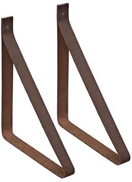 Dolle 5059097 9.4 x 1.2 x 9.8 in. Loop Leather Shelf Bracket Brown - Pack of 8