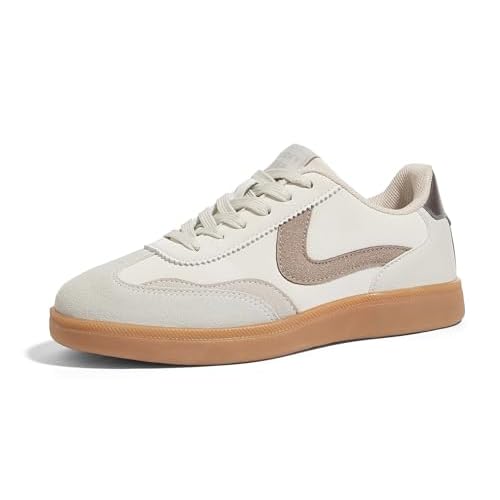 LUCKY STEP Womens Retro Fashion Sneakers Classic Casual Walking Shoes Non Slip Comfort Skate Shoes