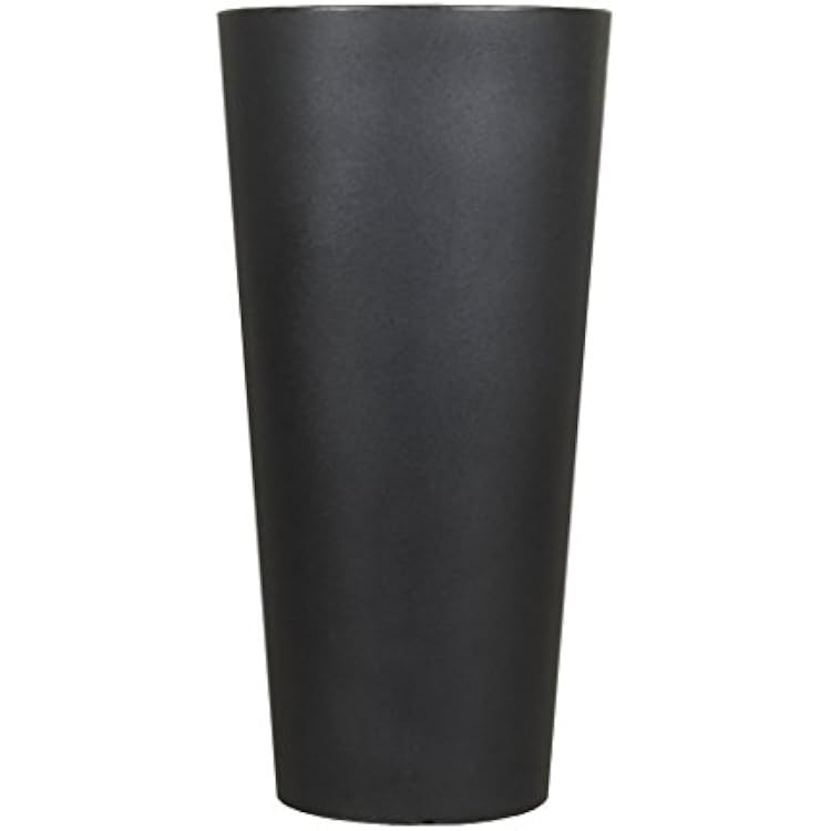 Tusco Products CTR32BK Cosmopolitan Round Garden Planter, 32, Black