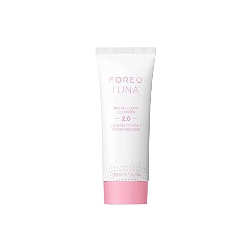 FOREO LUNA Micro-Foam Face Cleanser 2.0 - Exfoliating Face Wash - Pore Minimizer - All Skin Types Facial Cleanser - Travel Size - Vegan - Facial Skin Care Products with Vitamin E - 3.3oz