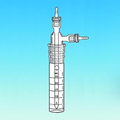 7533-23 Midget Impinger, Complete with 0-30 mL Graduated Bottle and #7 Ace-Safe and Trade, Stopper with Nozzle Tip