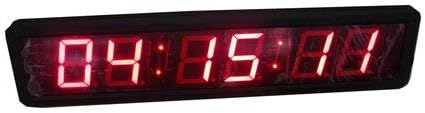 2.3" High Character LED Wall Clock Digital Countdown and Up Timer by IR Remote Control, Red