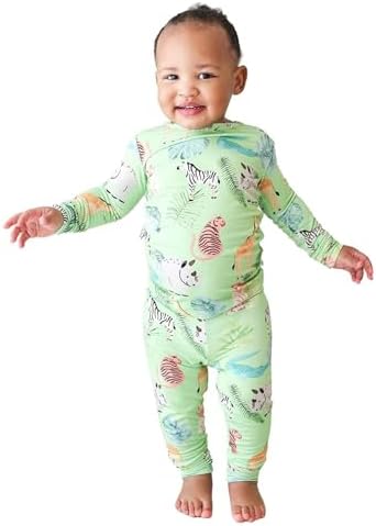 Posh Peanut Boys Pajamas - PJs for Kids Made of Soft Viscose from Bamboo, Long Sleeve Toddler PJs & Matching Boys Pajama Sets