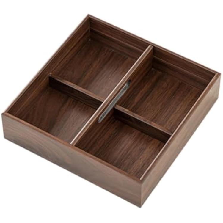Dried Fruit Box Food Container Divided Design Multipurpose Practical Nut Container, Brown