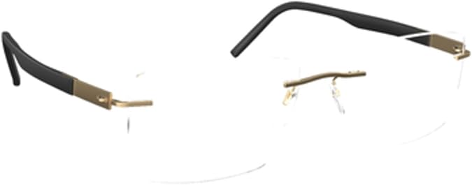 Eyeglasses Silhouette Identity (5535) 7520 Gold/Black 54/19/145 3 piece frame