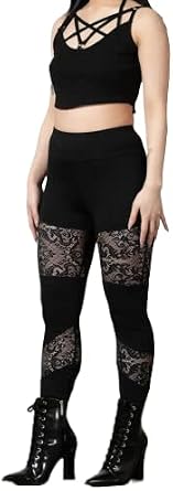 Killstar Nixie Leggings Black Lace Gothic Alternative Punk Sheer-S