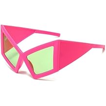 COTIA Oversized Cat Eye Sunglasses Women Men Big Frame Shield Punk Sun Glasses Windproof Eyewear W37