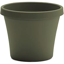 Bloem Terra Pot Round Planter: 16" - Living Green - Matte Finish, Durable Resin, Traditional Style Pot, for Indoor and Outdoor Use, Gardening, 8 Gallon Capacity, Saucer Not Included