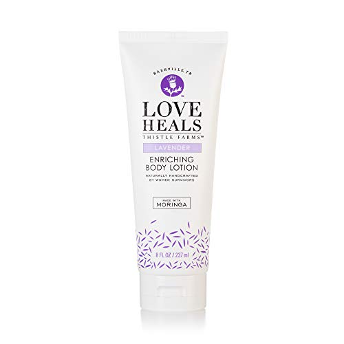 Thistle Farms | Love Heals Lavender Enriching Body Lotion with Coconut Oil, Moringa, Essential Oils | Natural & Calming Body Lotion for Sensitive Skin Created by Women Survivors | 8 oz.