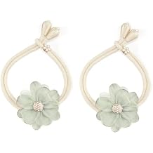 SUQ I OME Lotus Flower Curtain tiebacks holdbacks Holder for Curtain Decoration in Summer for Bedroom Decorations (Green)