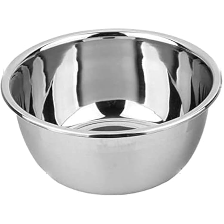 meleg otthon Stainless Steel Mixing Bowl, 5.8QT Salad Bowl, Metal Bowls, Stainless Steel Basin, Heavy Duty Deeper Edge Mirror Finish Dishwasher Safe Bowl L...
