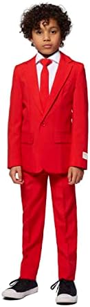 Opposuits Boys 3-Piece Slim Fit Suit Set - Kids Formal Outfit with Blazer, Pants & Tie - Wedding, Easter, Ring Bearer, Party