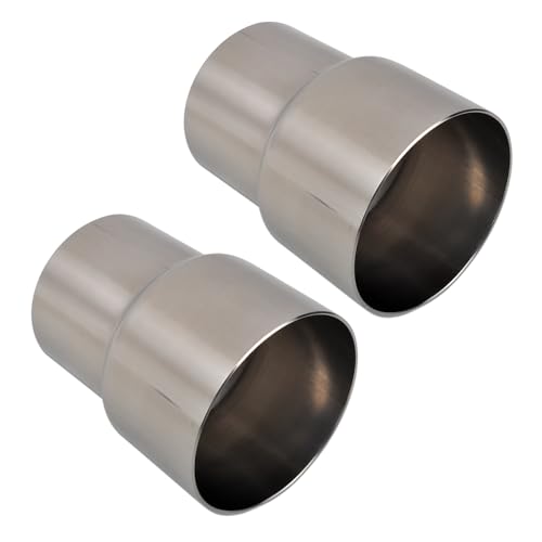 SSN Exhaust Pipe Reducer Component Adapter 2.5 Inch ID to 3.0 Inch OD Polished 304 Stainless Steel Universal ID 2.5 to OD 3.0 Exhaust Pipe Reducer Adapter 4 Inch Length-Pair 2 Pcs