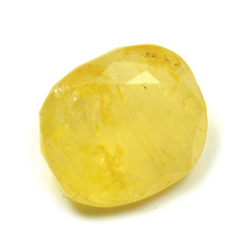 5.55 Carat Original Ceylon Yellow Sapphire Loose Energized Gemstone Oval Shape Healing Stone Astrology